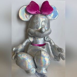 Silver Minnie Mouse Plush